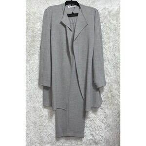 Kasper 2-Piece Pantsuit Women's Size 18 Gray Jacket and Pants Career
